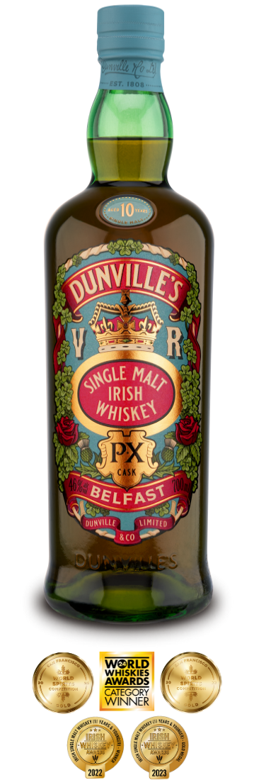 Dunville's PX 10 Irish Whiskey with awards